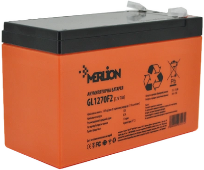 Аккумуляторная батарея MERLION GL1270F2 12 V 7Ah 99-00020756 фото