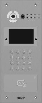 Багатоабонентська гібрідна панель виклику Bas-IP AA-07HFBI silver з додатковою аналоговою камерою 303040 фото