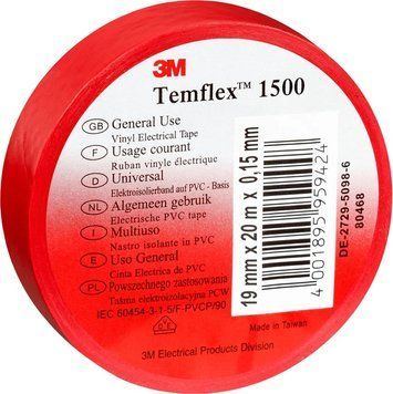 3М Temflex 1500 Ізострічка червона 99-00023092 фото