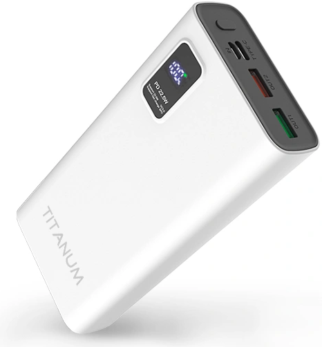 Повербанк TITANUM 727S 20000mAh 22.5W White 99-00016942 фото