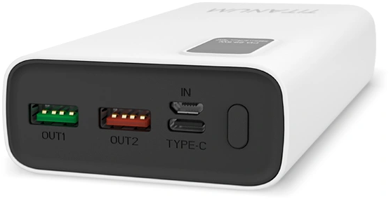 Повербанк TITANUM 727S 20000mAh 22.5W White 99-00016942 фото