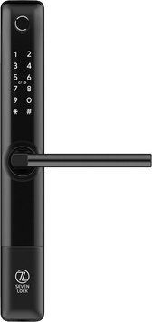 Розумний дверний біометричний замок SEVEN LOCK SL-7762BF black (врізна частина 3585) 301236 фото