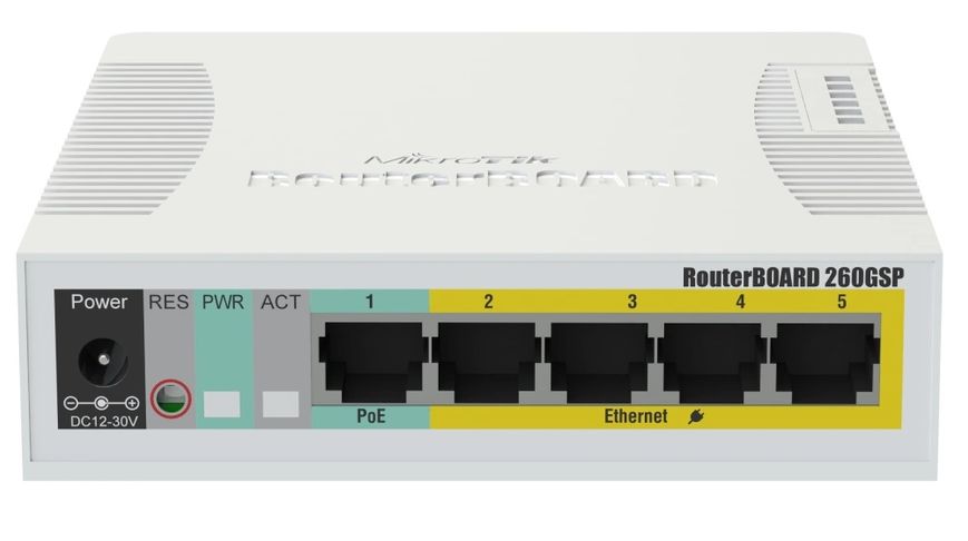 MikroTik RB260GS (CSS106-5G-1S) 5-портовий гігабітний керований комутатор 30264 фото