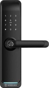 Розумний дверний біометричний замок SEVEN LOCK SL-7767BF black (без врізної частини) 301238 фото