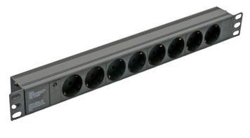 Блок 19" на 8 роз. нім. станд.,10А, з індикат., без шнура, 1U 99-00009912 фото