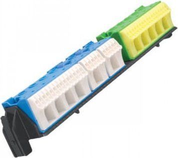 Держатель с клеммами Hager VZ464 21*N+20*PE/5*N+6*PE для щитов серии Volta 48(54) модулей. 290347 фото