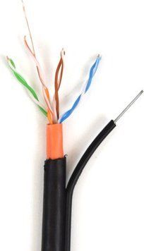 UTP 4*2*0.5-CU PVC-PE MP кат.5е (UTP медь наружный с несущей проволокой) бухта 305мUTP 4*2*0.5-CU PVC-PE MP категории 5е (UTP медь наружный с несущей проволокой) бухта 305м 112570 фото