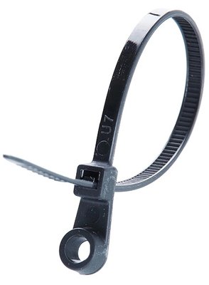 APRO 5х200 Стяжка кабельна з кiльцем чорна (пач. 100 шт.) 28086 фото