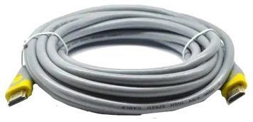 Merlion V-Link High Speed 15.0m, v2,0, OD-8.2mm Кабель HDMI-HDMI, круглий Grey, коннектор Grey / Yellow 99-00009764 фото