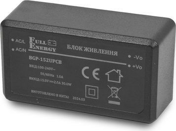 Блок живлення Full Energy BGP-152UPCB 15 В / 2 А на друковану плату 290800 фото