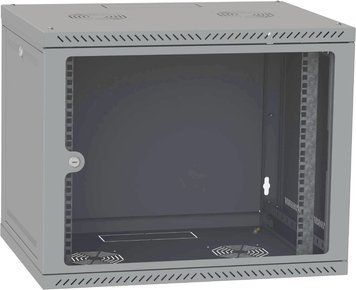 IPCOM 9U 600x600 Шкаф телекоммуникационный двери стекло (серый) 99-00021556 фото
