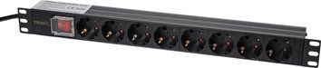 Блок розеток Trinix TRX-PDU/8M-16А Black для комутаційної шафи 19" на 8 розеток, з вимикачем 25-00110 фото