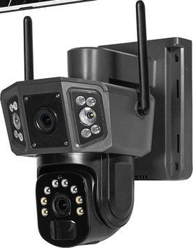 IP PTZ-видеокамера автономна з 4G та сонячною панеллю 3Mp+3Mp Light Vision VLC-9230IG/2C3S (Solar) f=4mm, на аккумуляторних батареях 75-00286 фото