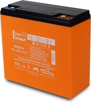 Акумулятор тяговий гелевий 12В 22А&middot;год для електротранспорту Full Energy FE-DZM-1222 214191 фото