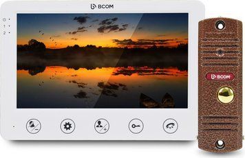 Комплект відеодомофона BCOM BD-710C Kit: відеодомофон 7 white та відеопанель copper 301388 фото