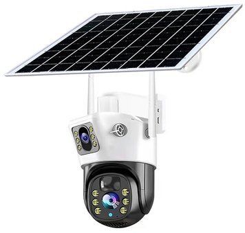 IP PTZ-видеокамера автономна з 4G та сонячною панеллю 2Mp+2Mp Light Vision VLC-9192IG/2C (Solar) White f=4mm, на аккумуляторних батареях 75-00246 фото
