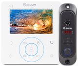 Комплект відеодомофону BCOM BD-480M White Kit: відеодомофон 4" і відеопанель 240556 фото