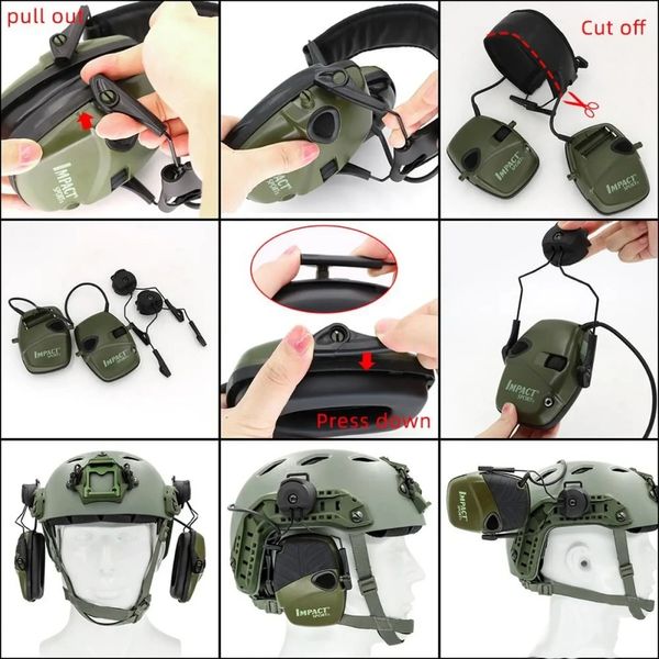 ACM Headset Helmet Rail Адаптер для стрілкових навушників Howard Impact Sport 28072 фото