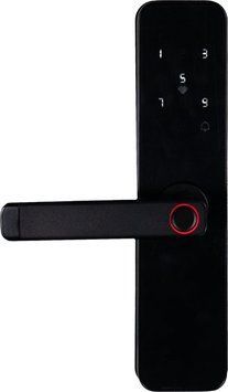 Замок биометричний автономний Trinix TRL-5401BTF Black з Bluetooth, зчитувачем видбиткив пальцив и карт Mifare 65-00070 фото