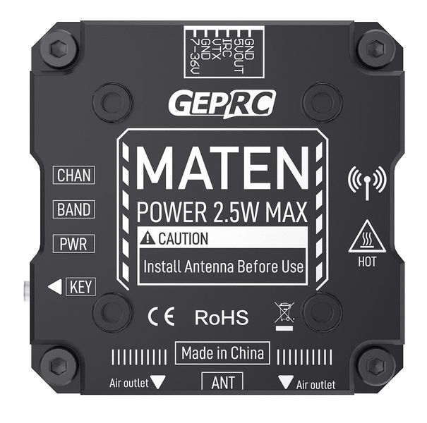 GEPRC MATEN 5.8G 2.5W PRO 72CH VTX Передавач 1389232 фото