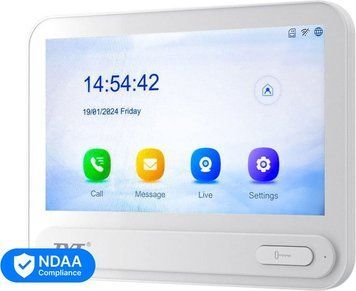 IP-видеодомофон з WiFi 7" TVT TD-E2137-PE/TP/WF White 82-00407 фото