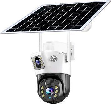 IP PTZ-видеокамера автономна з WiFi та сонячною панеллю 2Mp+2Mp Light Vision VLC-9192WIA/2C (Solar) White f=4mm, на аккумуляторних батареях 75-00288 фото