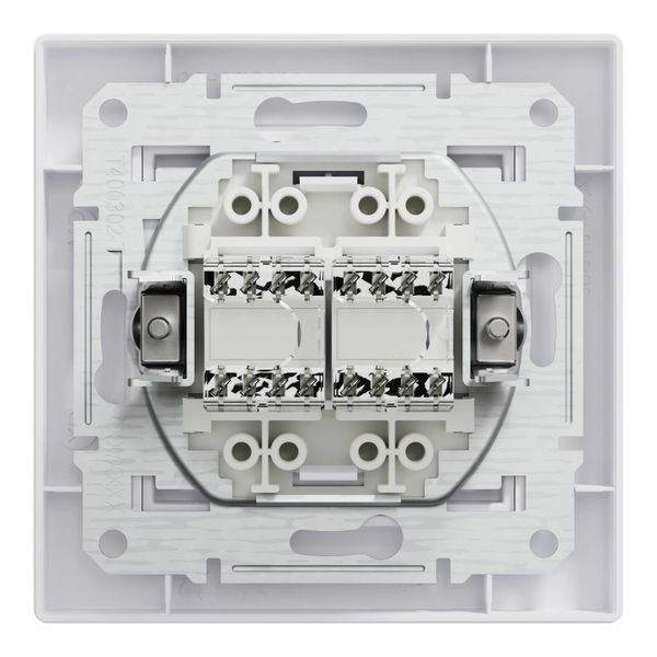 Schneider Electric Asfora EPH4400121 RJ45 5e Розетка компьютерная двойная белая 99-00012746 фото